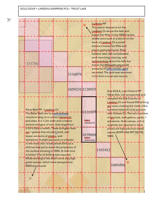 Gold Dove and Lardeau Surprise PCX Claims